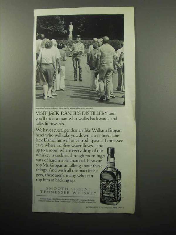 1989 Jack Daniel's Whiskey Ad - Visit Distillery - $18.49