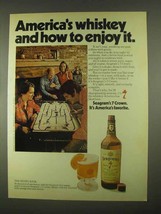 1974 Seagram's 7 Crown Whiskey Ad - How To Enjoy It - £14.27 GBP