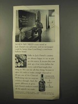 1966 Jack Daniel&#39;s Whiskey Ad - When We Need Wood - £14.78 GBP