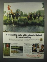 1966 Canadian Club Whisky Ad - Holland Canal-Vaulting - £14.78 GBP