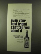 1968 J&B Scotch Ad - Your Best Friend Can't Tell You - £14.57 GBP