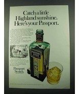 1969 Passport Scotch Ad - Catch a Little Sunshine - £14.52 GBP