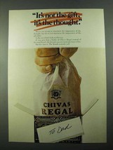 1969 Chivas Regal Scotch Ad - Not the Gift It's Thought - $18.49