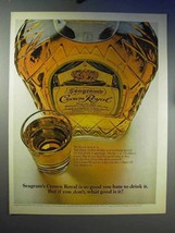 1969 Seagram's Crown Royal Whisky Ad - So Good - $18.49