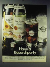 1971 Bacardi Rum Ad - Coca-Cola, Fresca - £14.73 GBP