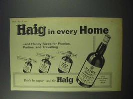 1960 Haig Gold Label Scotch Ad - Every Home - £14.73 GBP