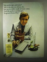 1971 Seagram&#39;s Extra Dry Gin Ad - Ice Cubes of Tonic - £14.65 GBP
