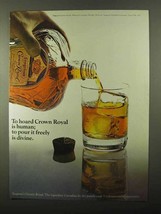 1971 Seagram's Crown Royal Whisky Ad - Pour is Divine - $18.49