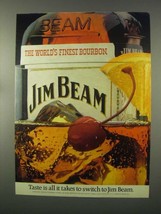 1981 Jim Beam Bourbon Ad - Taste is All it Takes - £14.09 GBP