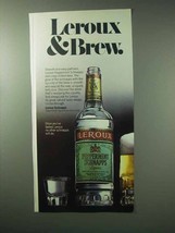 1983 Leroux Peppermint Schnapps Ad - Leroux & Brew - $18.49