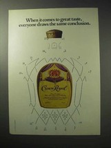 1986 Seagram's Crown Royal Whisky Ad - Great Taste - £14.54 GBP