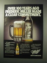 1986 Miller High Life Beer Ad - Clear Commitment - £14.90 GBP