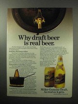 1987 Miller Genuine Draft Beer Ad - Why Draft is Real - £14.72 GBP
