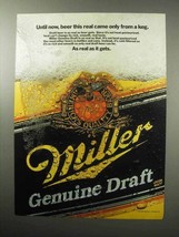 1987 Miller Genuine Draft Beer Ad - Until Now Only Keg - £14.52 GBP