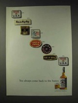 1991 Jim Beam Bourbon Ad - Come Back to Basics - £14.55 GBP