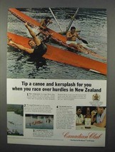 1966 Canadian Club Whisky Ad - Tip Canoe in New Zealand - £14.45 GBP