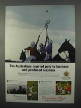 1966 Canadian Club Whisky Ad, Australians Polo Lacrosse - £14.81 GBP