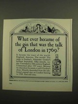 1966 Gordon's Gin Ad - The Talk of London in 1769 - $18.49