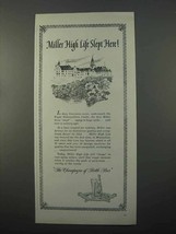 1966 Miller High Life Beer Ad - Slept Here - £14.45 GBP