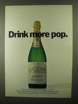 1968 Lejon Champagne Ad - Drink More Pop - $18.49
