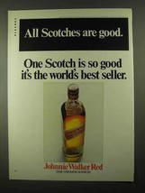 1968 Johnnie Walker Red Label Scotch Ad - All Are Good - £14.50 GBP