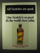 1968 Johnnie Walker Red Label Scotch Ad - All Are Good - £14.87 GBP