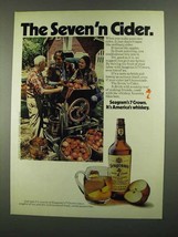 1974 Seagram's 7 Crown Whiskey Ad - Seven'n Cider - £14.27 GBP