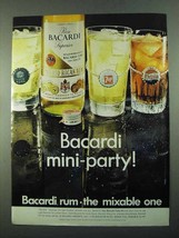 1969 Bacardi Rum Ad - Mini-Party - 7up Pepsi Club Soda - £14.54 GBP