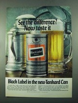 1969 Carling Black Label Beer Ad - See The Difference? - £14.77 GBP