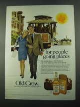 1969 Old Crow Bourbon Ad - People Going Places - £14.78 GBP