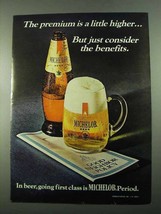 1969 Michelob Beer Ad - The Premium is a Little Higher - £14.78 GBP