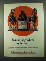 1969 Budweiser Beer Ad - You Can Judge By Its Cover - £14.45 GBP
