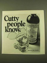 1970 Cutty Sark Scotch Ad - People Know - $18.49