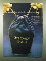 1971 Seagram's Crown Royal Whisky Ad - Tuck In at Night - $18.49