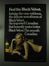 1972 Black Velvet Canadian Whisky Ad - Feel - £14.78 GBP