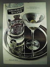 1972 Smirnoff Silver Vodka Ad - The Silver Martini - $18.49