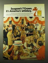 1972 Seagram&#39;s 7 Crown Whiskey Ad - It&#39;s America&#39;s - $18.49