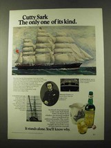 1972 Cutty Sark Scotch Ad - Only One of Its Kind - £14.54 GBP