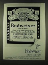 1973 Budweiser Beer Ad - You&#39;ve Said It All - £14.45 GBP
