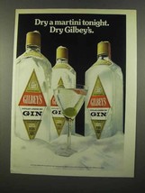 1975 Gilbey&#39;s Gin Ad - Dry a Martini Tonight - £14.61 GBP