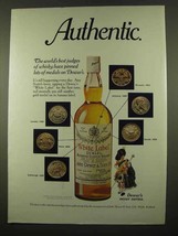 1975 Dewar&#39;s White Label Scotch Ad - Lots of Medals - $18.49