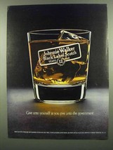 1974 Johnnie Walker Black Label Scotch Ad - Give Unto - £14.78 GBP