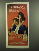 1974 Seagram&#39;s Gin Ad - The Red Baron - £14.49 GBP