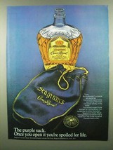 1974 Seagram's Crown Royal Ad - The Purple Sack - £14.53 GBP