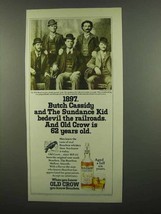 1974 Old Crow Bourbon Ad - Butch Cassidy Sundance Kid - £13.82 GBP