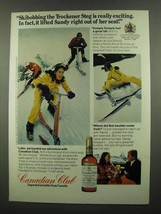 1974 Canadian Club Whisky Ad, Skibobbing Trockener Steg - £14.78 GBP
