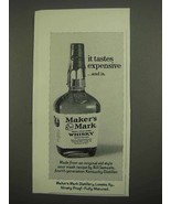 1974 Maker&#39;s Mark Whisky Ad - It Tastes Expensive - £14.55 GBP