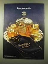 1975 Seagram's Crown Royal Whisky Ad - Share Wealth - $18.49