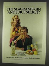 1977 Seagram&#39;s Extra Dry Gin Ad - Gin and Juice - $18.49