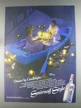 1980 Smirnoff Vodka Ad - Dinner by Candlelight - £14.54 GBP